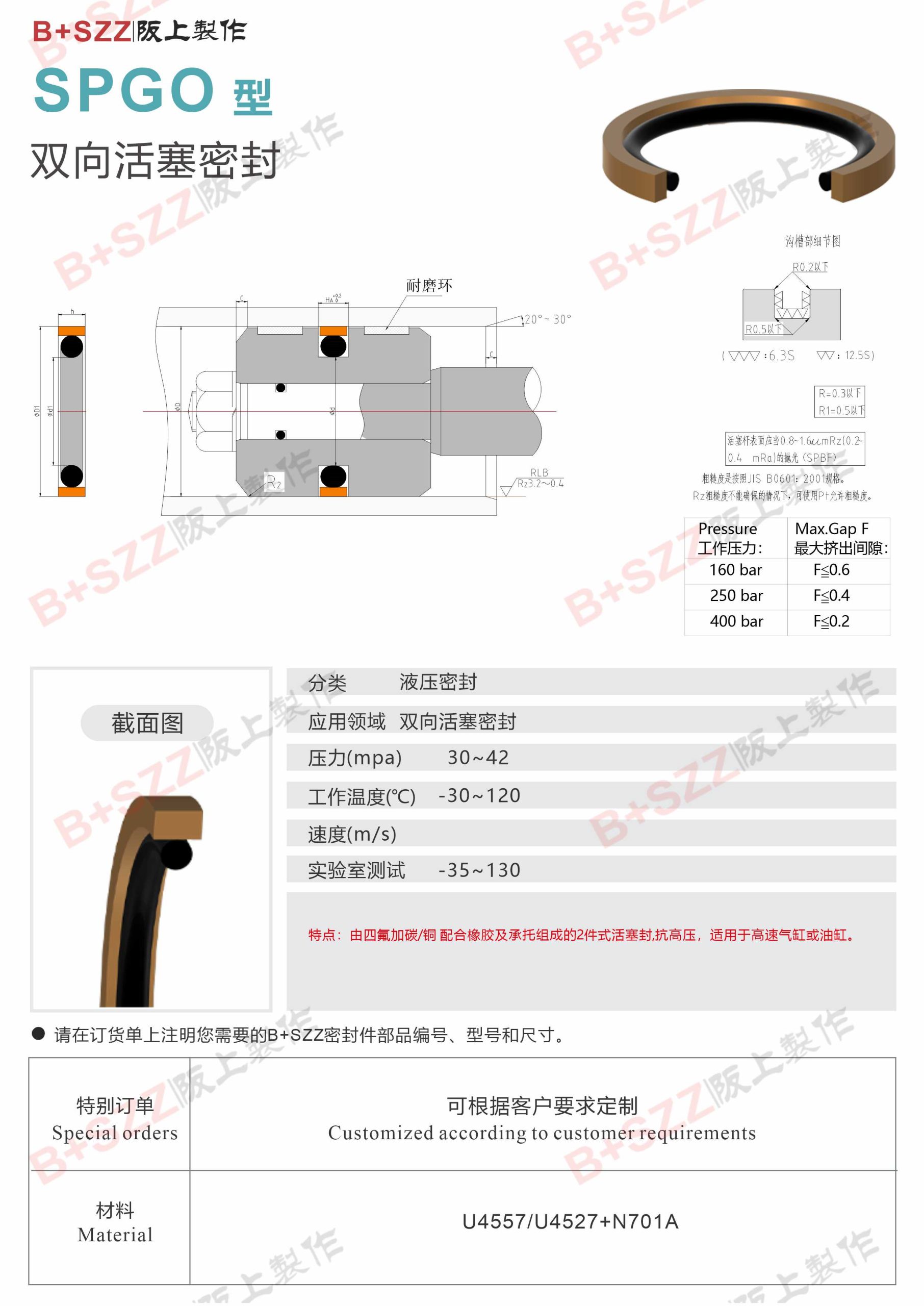 B+SZZ combination SPGO mechanical piston插图