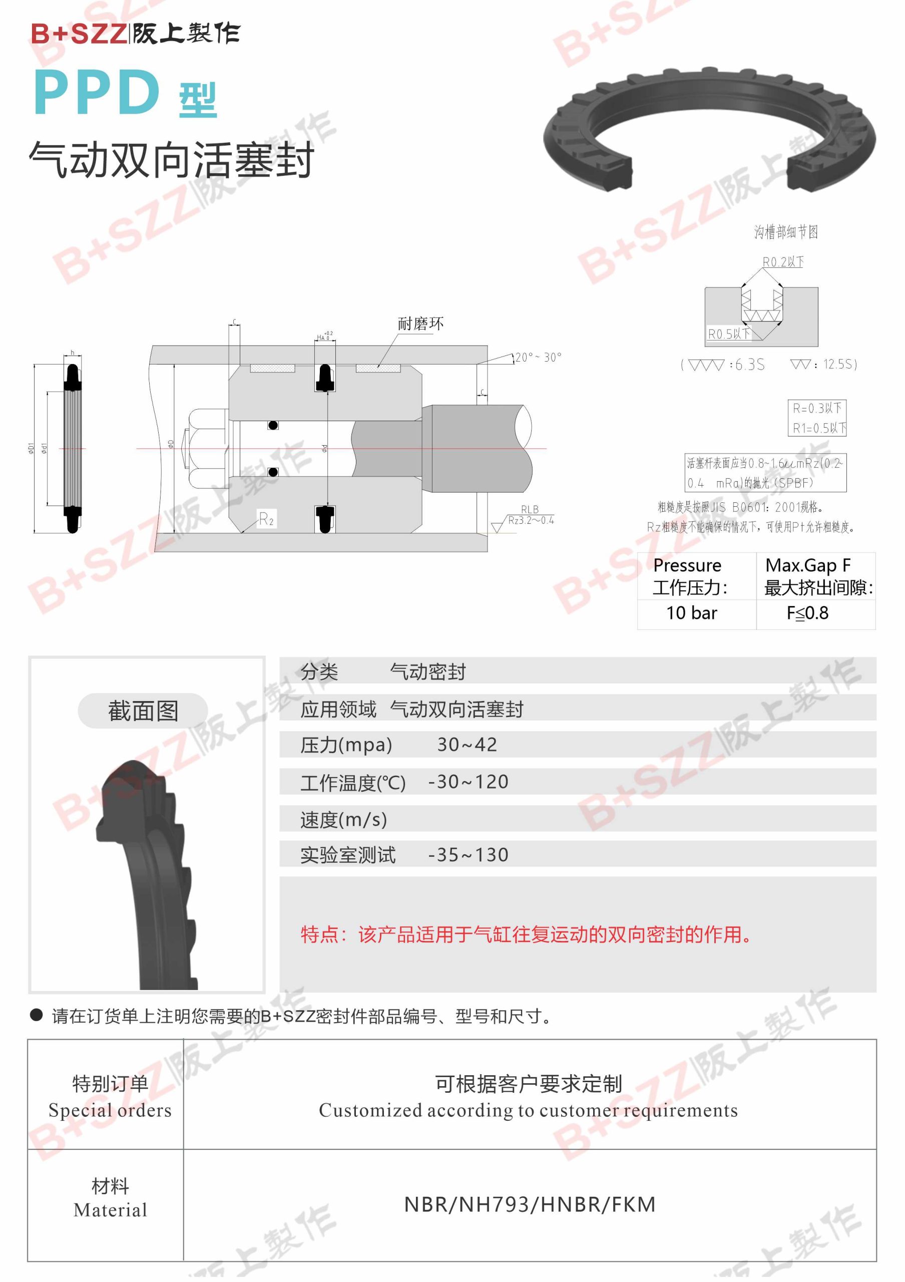 PPD cylinder sealing ring sunflower插图
