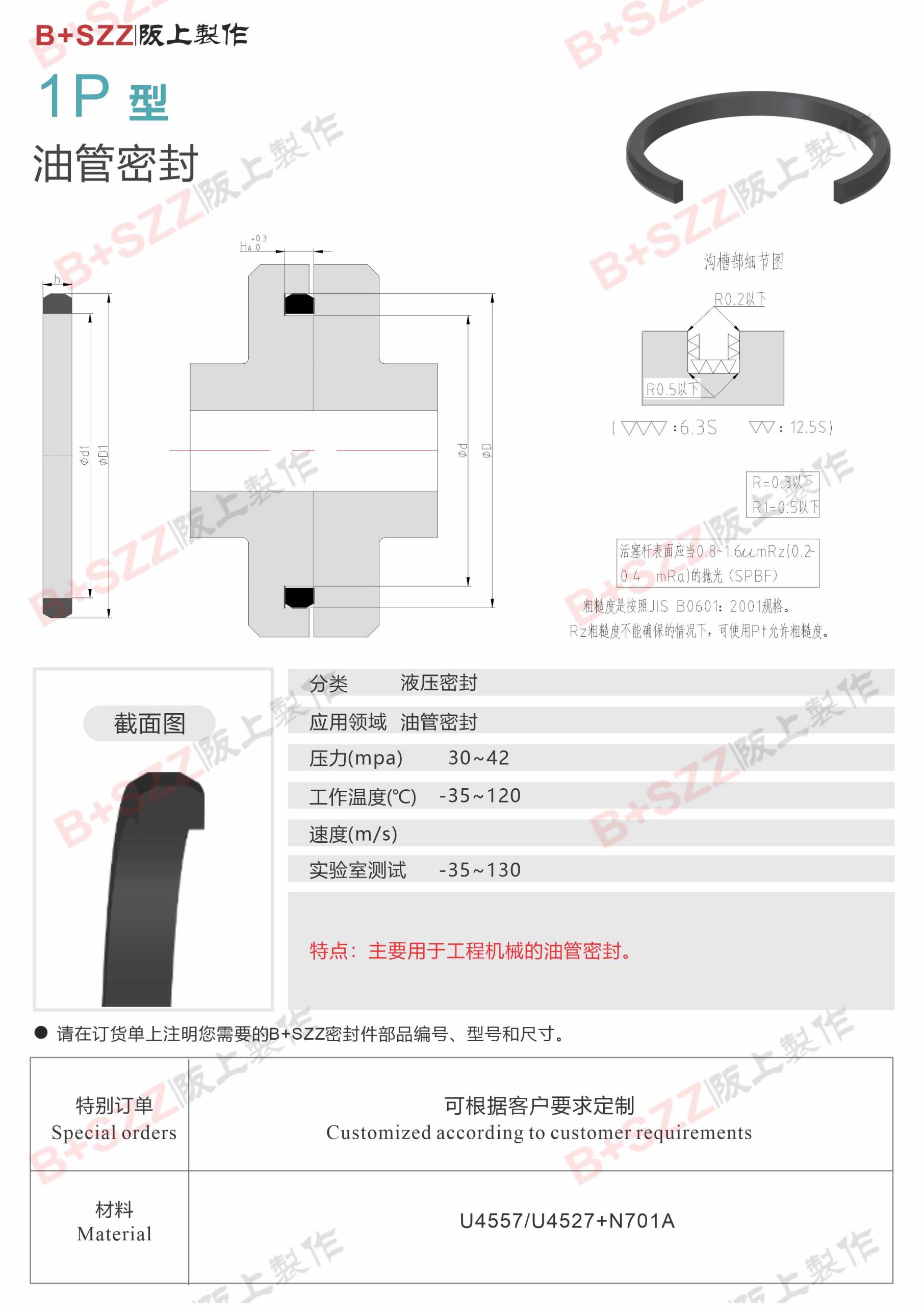 1P-Type Tube Fitting Seal插图